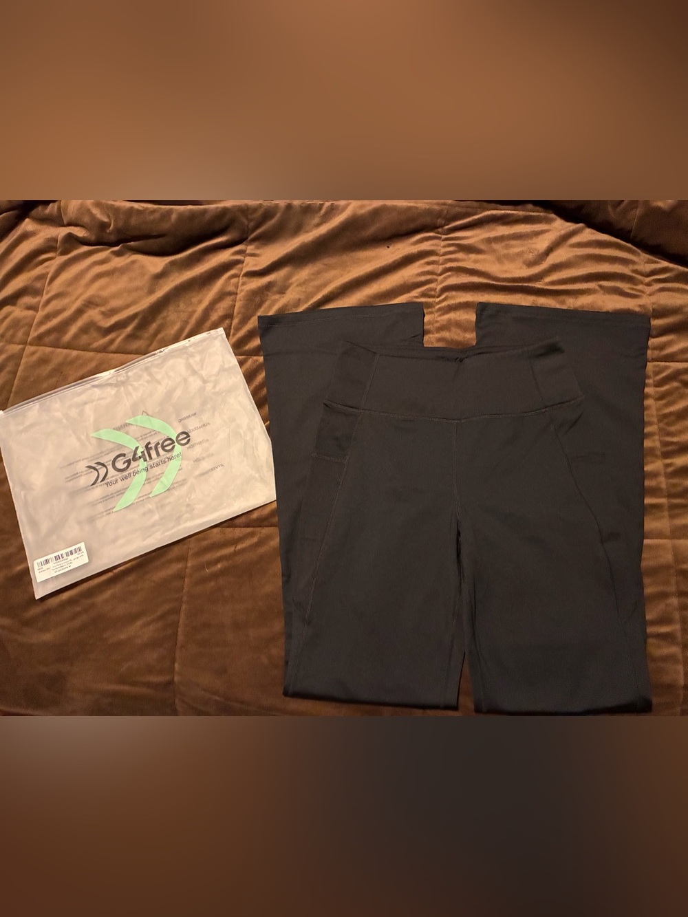 G4free High-Rise Black Performance Fleece lined Leggings for Women, medium, nwt